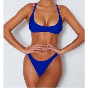 Electric blue swimsuit